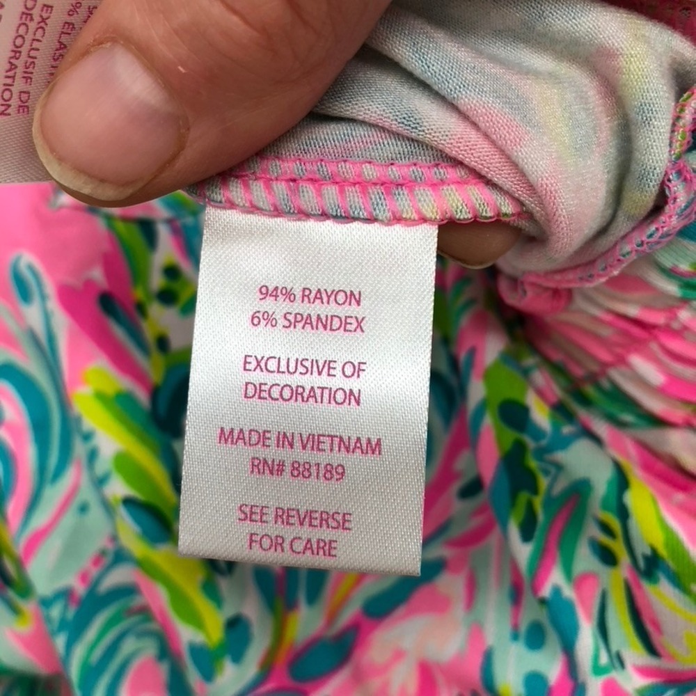 Lilly Pulitzer Paulina Jumpsuit Women XS Multi Unicorn of the Sea Pink Tropical - Picture 5 of 8